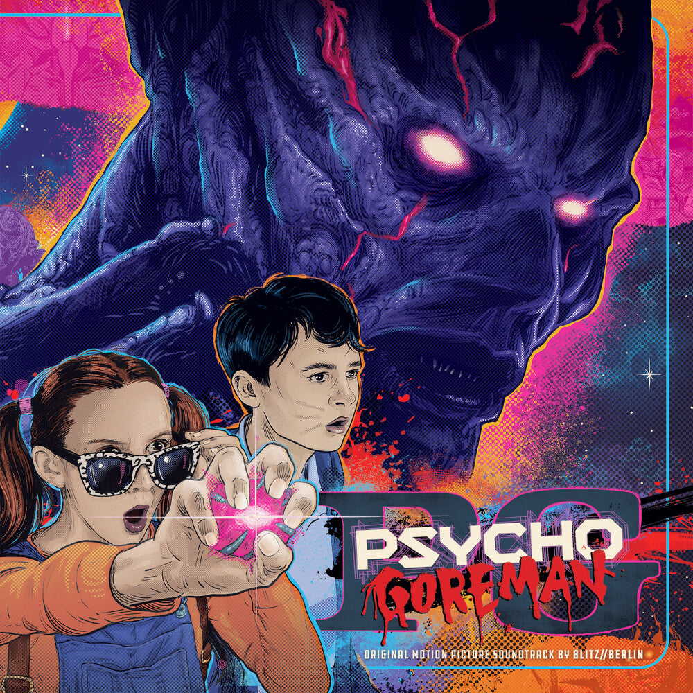 the album cover for Blitz//Berlin (Blue) (Ogv) (Pnk) - Pg: Psycho Goreman / O.S.T. (Splatter Vinyl) [180 Gram]