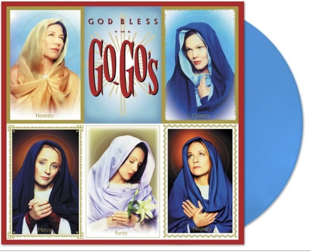 the album cover for The Go-Go's - God Bless The Go-Go's [Limited Edition Opaque Blue LP]