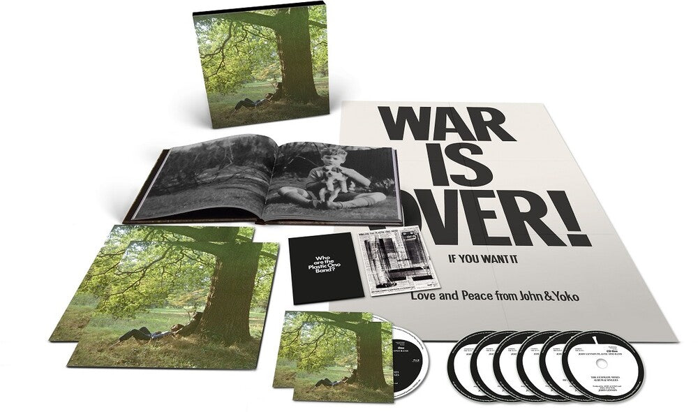 the album cover for John Lennon - Plastic Ono Band: The Ultimate Mixes [6 CD/2 Blu-ray Box Set]