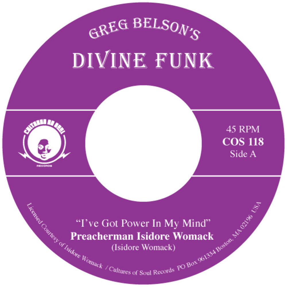 the album cover for Preacherman Isidore Womack / Allen Gauff Jr - I've Got Power In My Mind / I Don't Want To Be