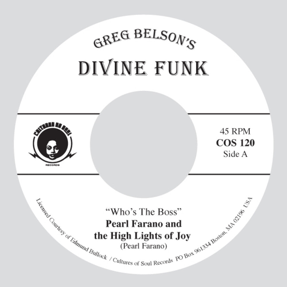 the album cover for Pearl Farano  & High Lights Of Joy / Jackson,Zela - Who's The Boss / Days Are Just Like People