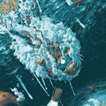 the album cover for Sleep - Iommic Life: The Clarity/Leagues Beneath [Indie Exclusive Limited Edition Peach/Turquoise 2LP]