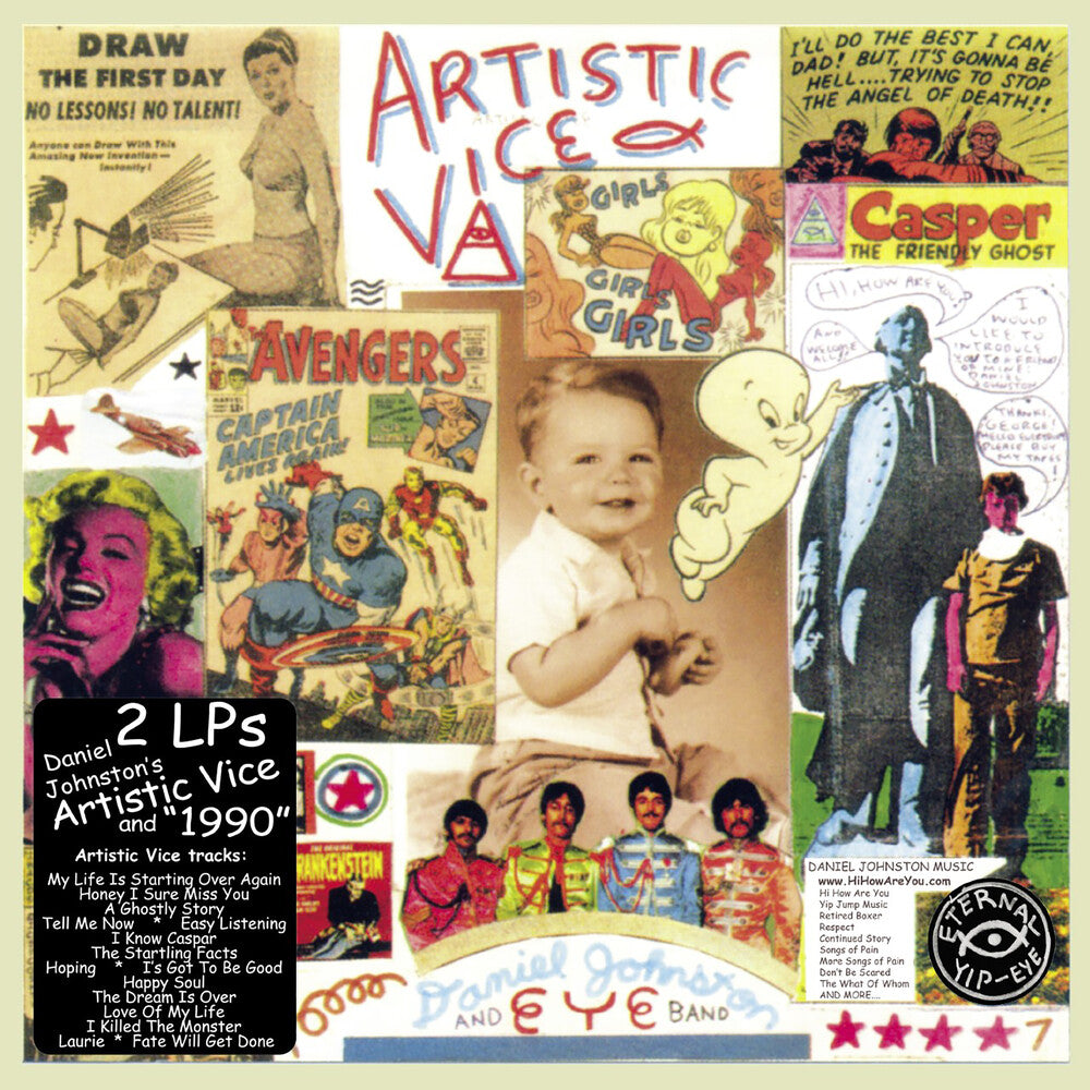 the album cover for Daniel Johnston - Artistic Vice/1990 [Limited Edition 2LP]