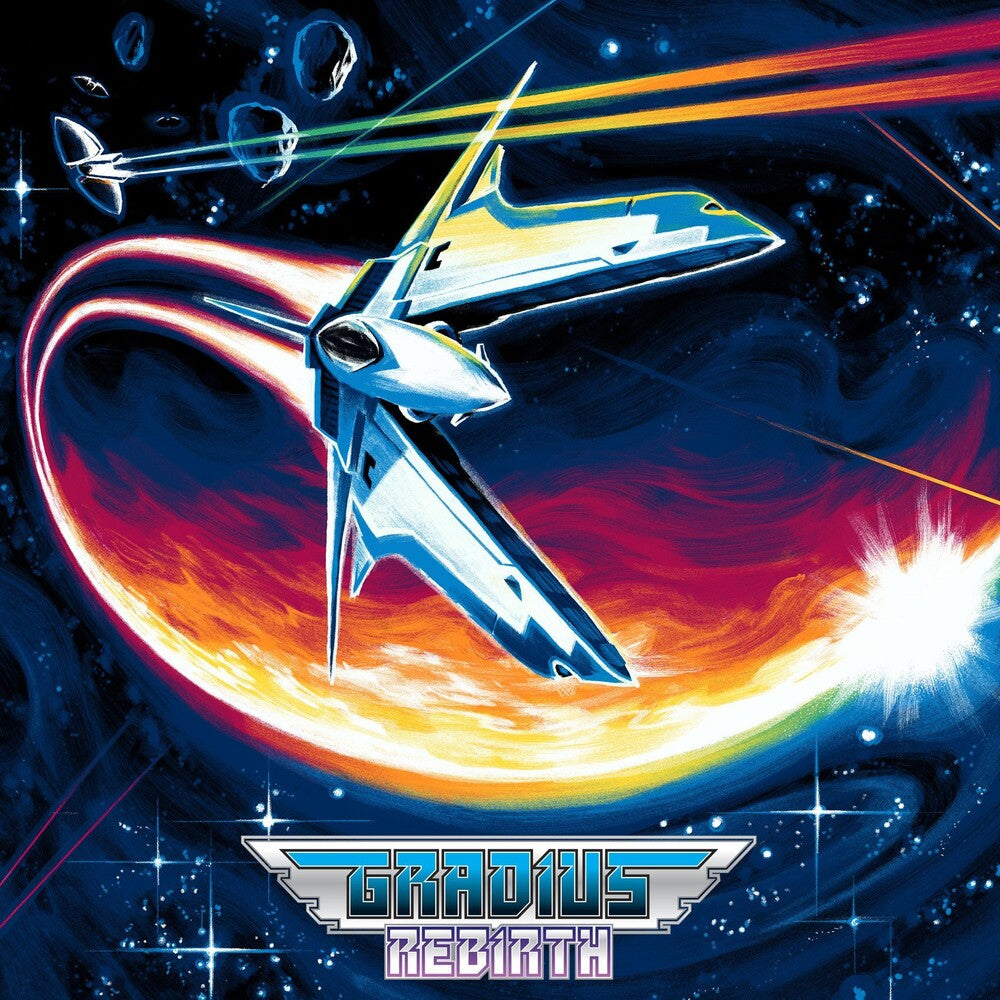 the album cover for Konami Kukeiha Club (Blk) (Blue) (Colv) (Ltd) - Gradius: Rebirth (Blk) (Blue) [Colored Vinyl] [Limited Edition]