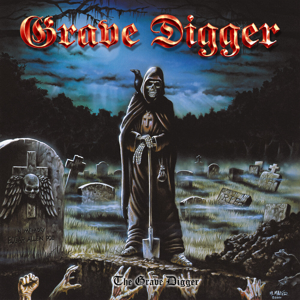 the album cover for Grave Digger - Grave Digger (Green Blue Marbled Vinyl) (Blue)