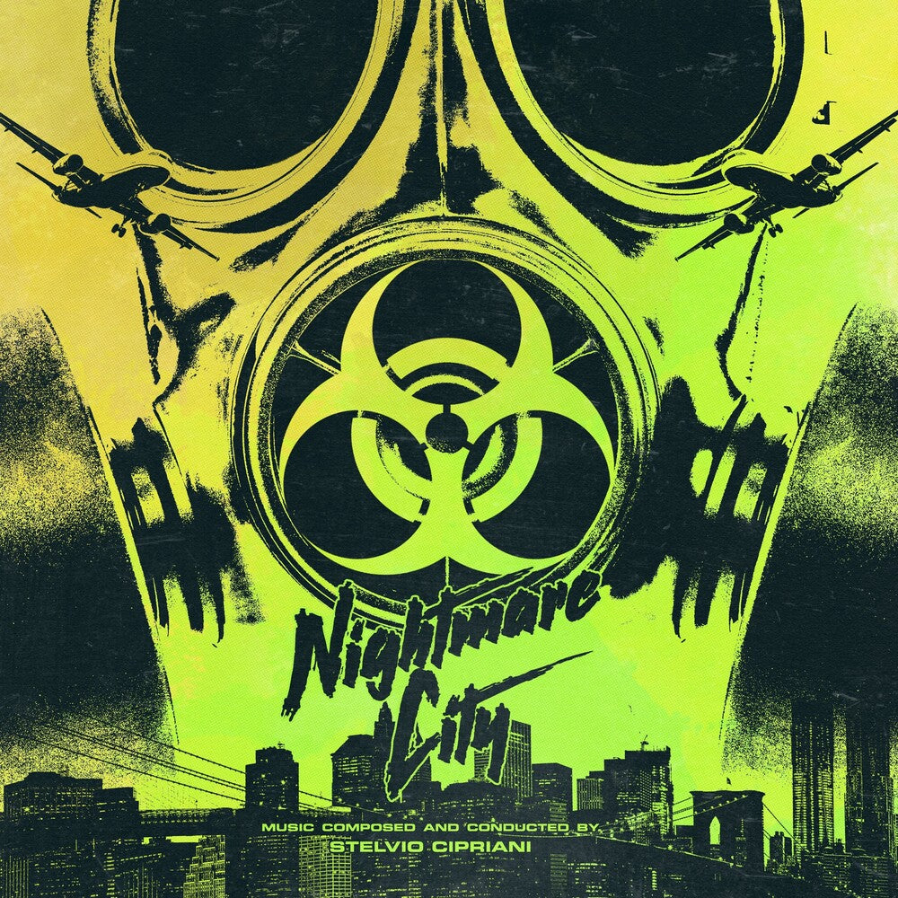 the album cover for Stelvio Cipriani - Nightmare City / O.S.T. (Neon Green Vinyl) [Colored Vinyl]