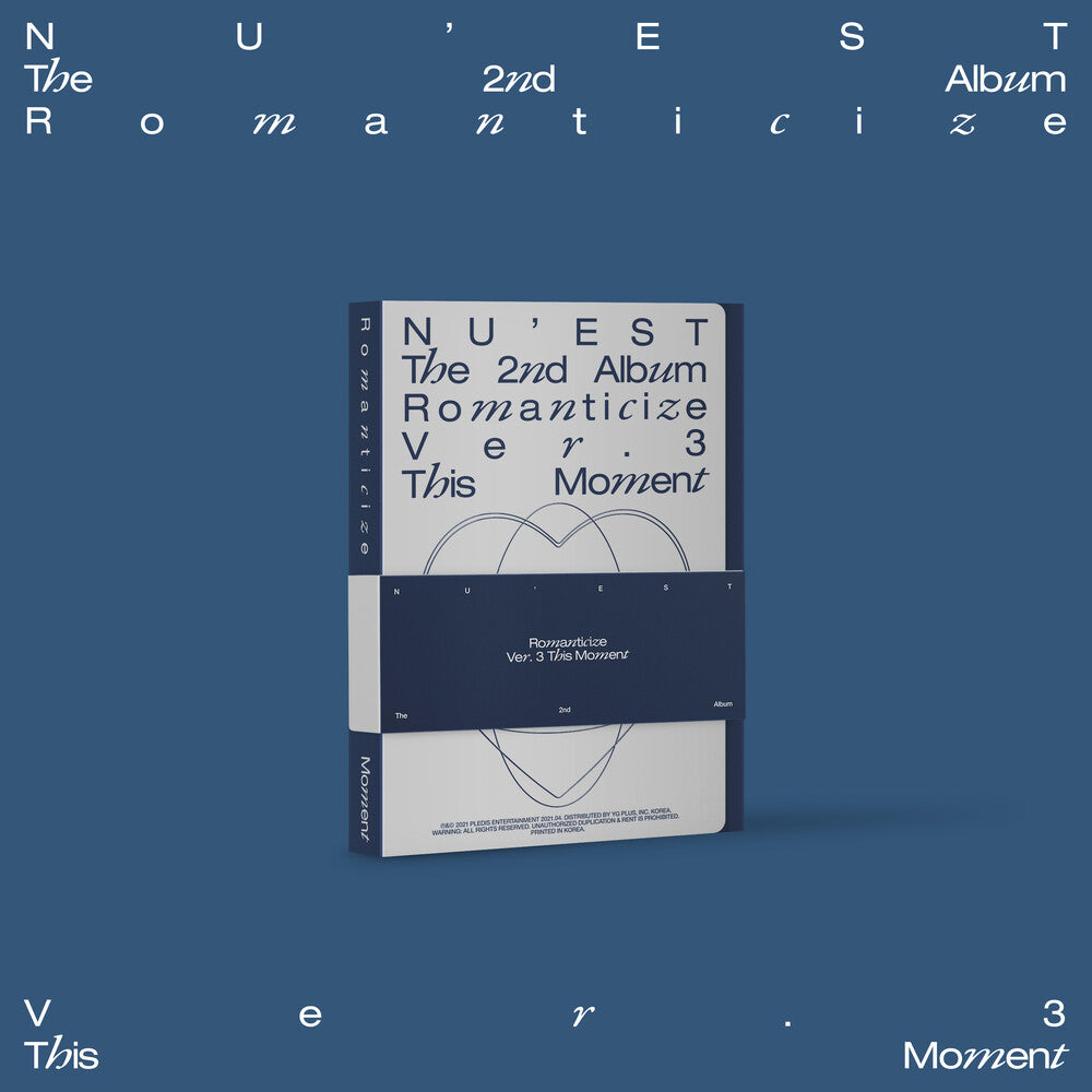 the album cover for NU'EST - The 2nd Album 'Romanticize' [THIS MOMENT Version]
