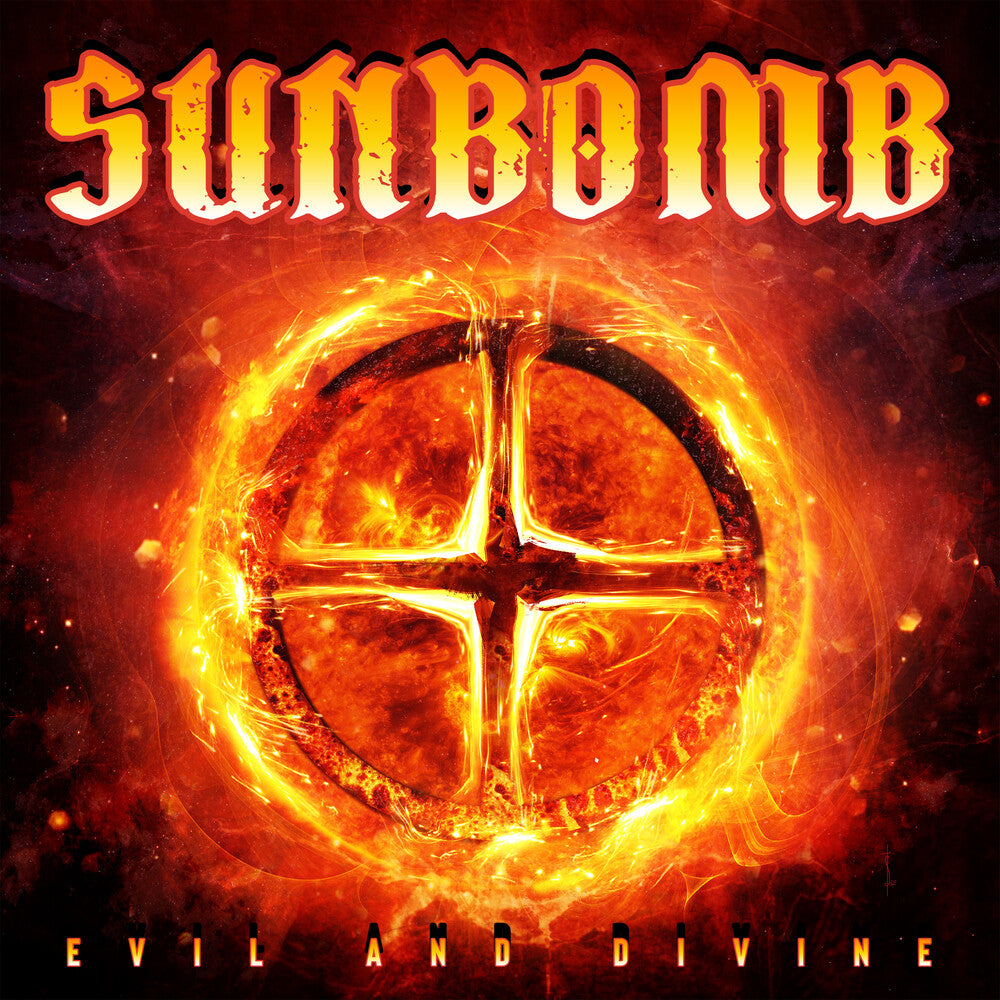 the album cover for Sunbomb - Evil And Divine