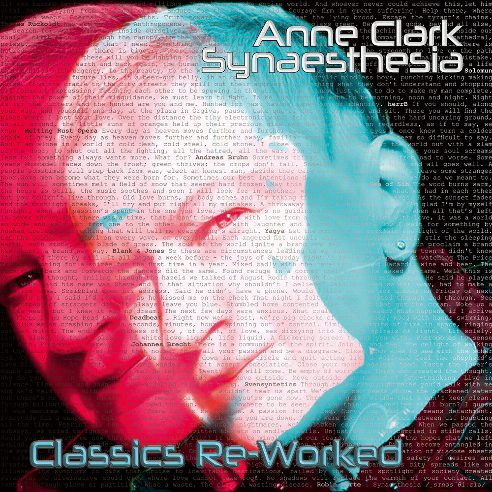 the album cover for Anne Clark - Synaesthesia - Anne Clark Classics Reworked [Colored Vinyl]