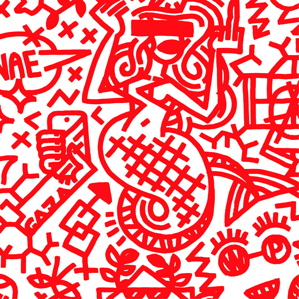 the album cover for Scotch Rolex - Tewari (Red/White Splatter) [Colored Vinyl] (Red) (Wht)
