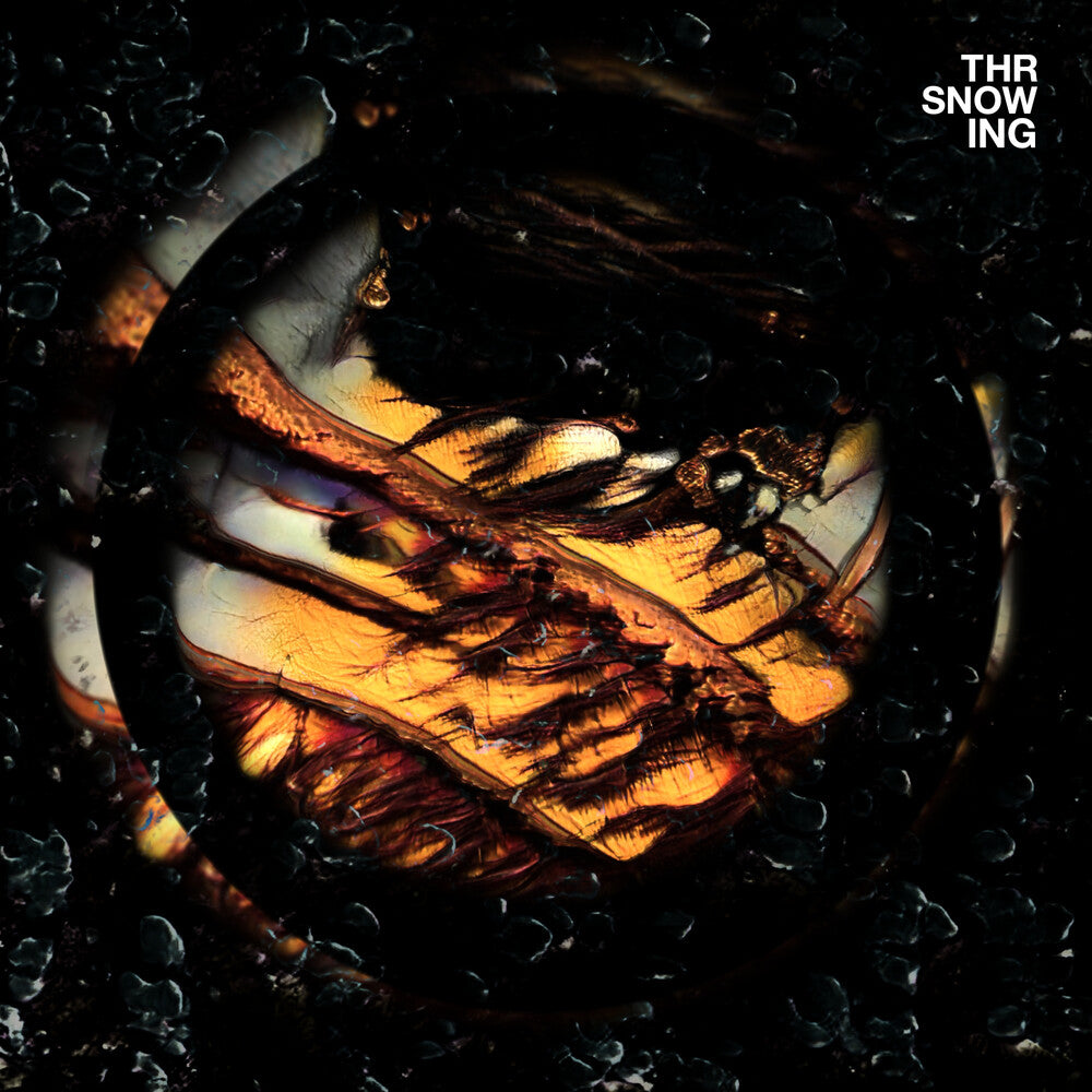 the album cover for Throwing Snow - Dragons [Marbled Orange LP]