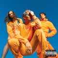 the album cover for Waterparks - Greatest Hits [Indie Exclusive Clear with Coral, Yellow & Blue Jay Splatter 2LP]