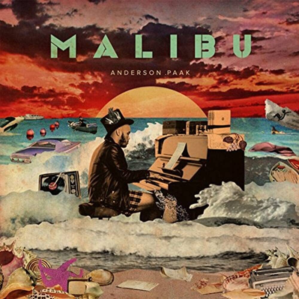 the album cover for Anderson .Paak - Malibu [RSD Essential Orange w/ White Splatter LP]
