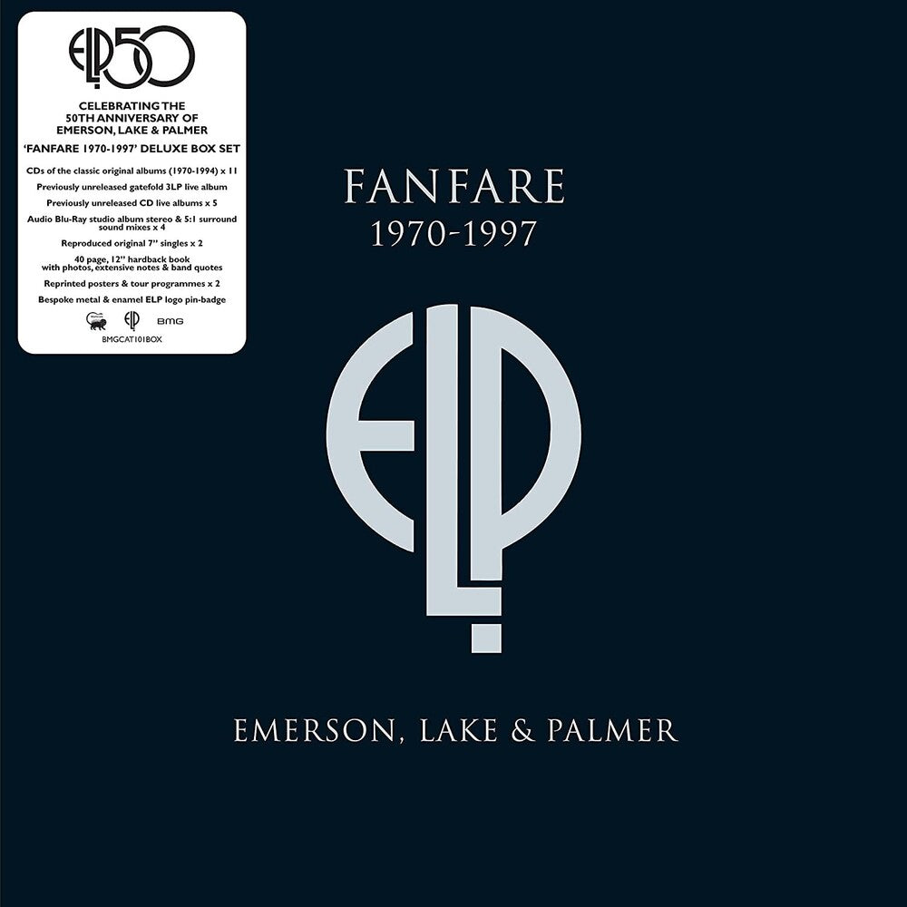 the album cover for Emerson, Lake & Palmer - Fanfare: The Emerson, Lake & Palmer Box