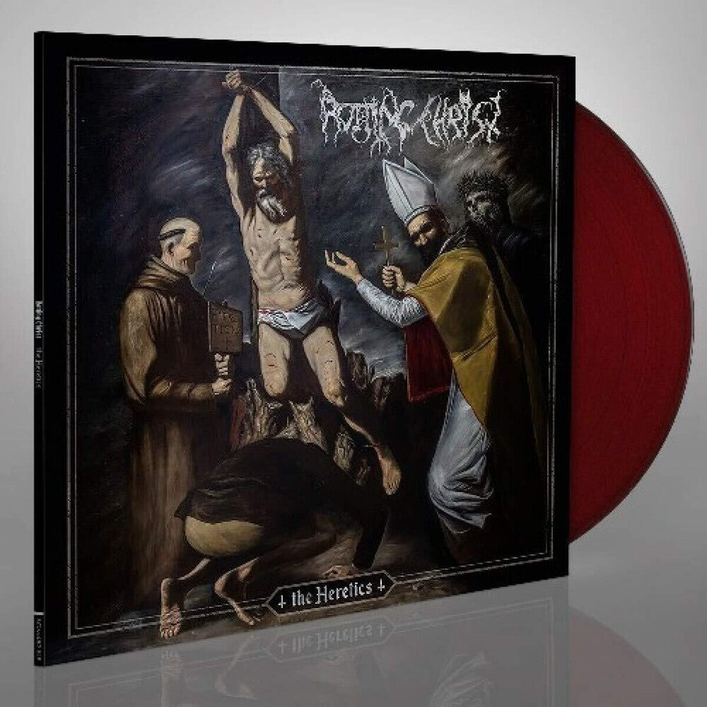 the album cover for Rotting Christ - Heretics [Colored Vinyl] (Gate) [Limited Edition] (Red)