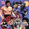 the album cover for Lord Beatjitzu - Shanghai Express Aka Bruce Li's Greatest Punches