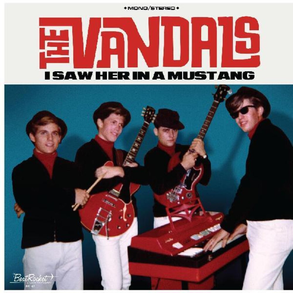 the album cover for The Vandals - I Saw Her In A Mustang (Blue) [Colored Vinyl]