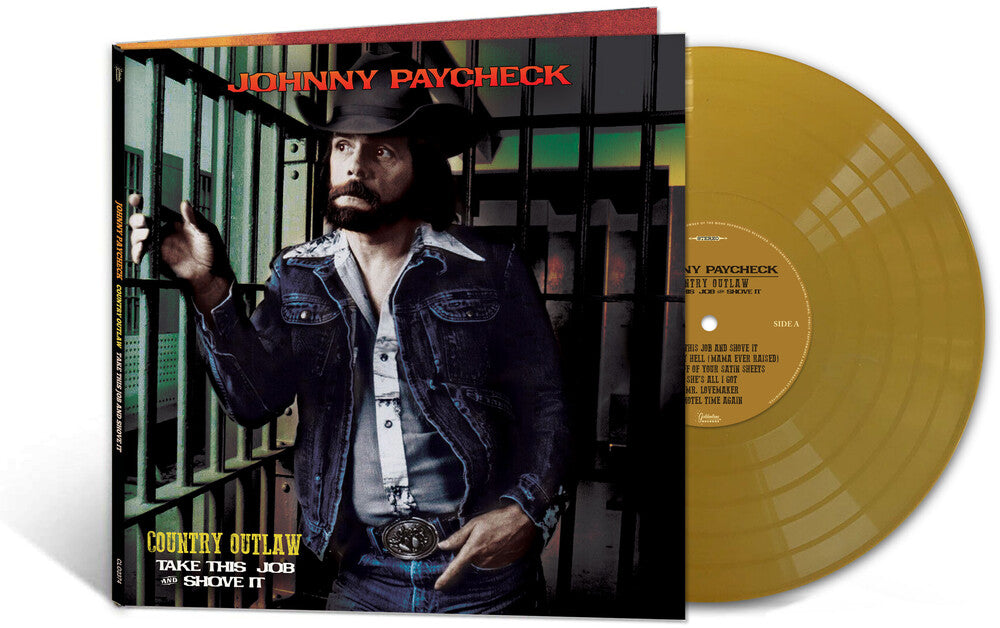 the album cover for Johnny Paycheck - Counry Outlaw - Take This Job & Shove It (Gold)