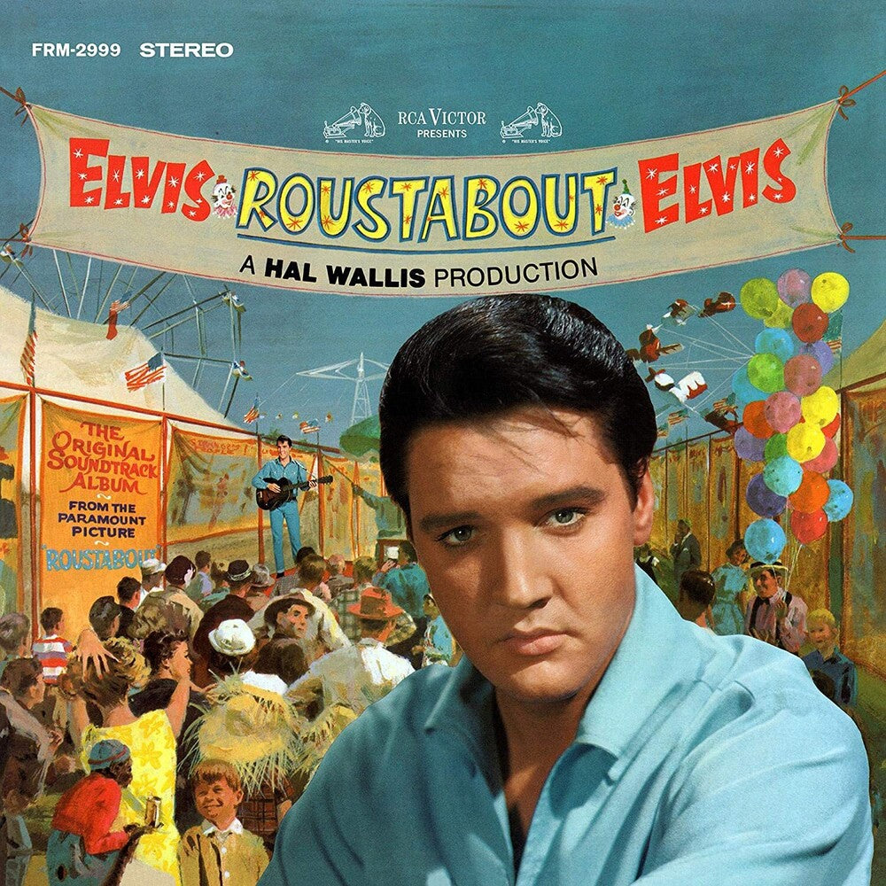 the album cover for Elvis Presley  (Audp) (Colv) (Gate) (Ltd) (Ogv) - Roustabout - O.S.T. (Audp) [Colored Vinyl] (Gate) [Limited Edition]