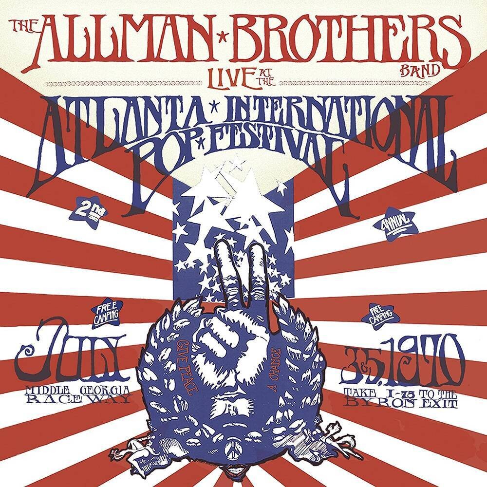 the album cover for The Allman Brothers Band - Live at the Atlanta International Pop Festival July 3 & 5, 1970 [2CD]
