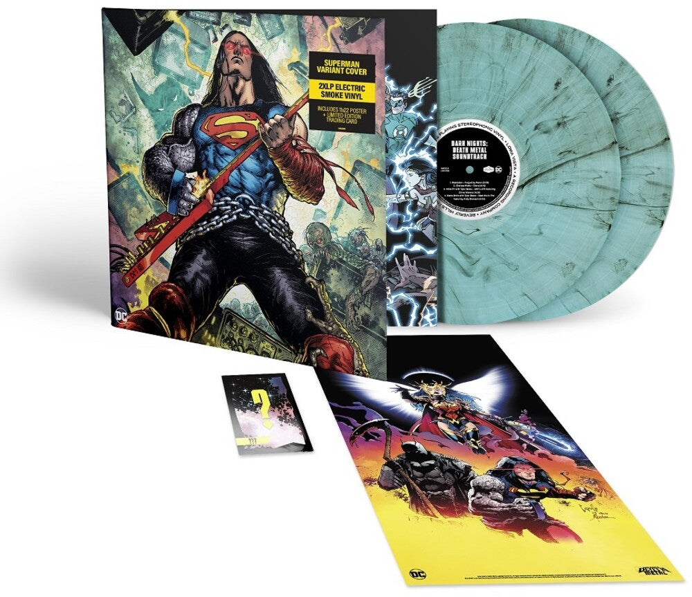 the album cover for Various Artists - Dark Nights: Death Metal Soundtrack [Indie Exclusive Limited Edition Electric Smoke 2 LP]