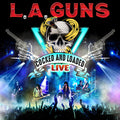 the album cover for L.A. Guns - Cocked and Loaded Live