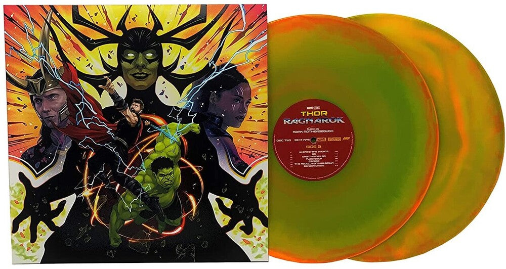 the album cover for Mark Mothersbaugh  (Colv) (Grn) (Uk) - Thor: Ragnarok / O.S.T. [Colored Vinyl] (Grn) (Uk)