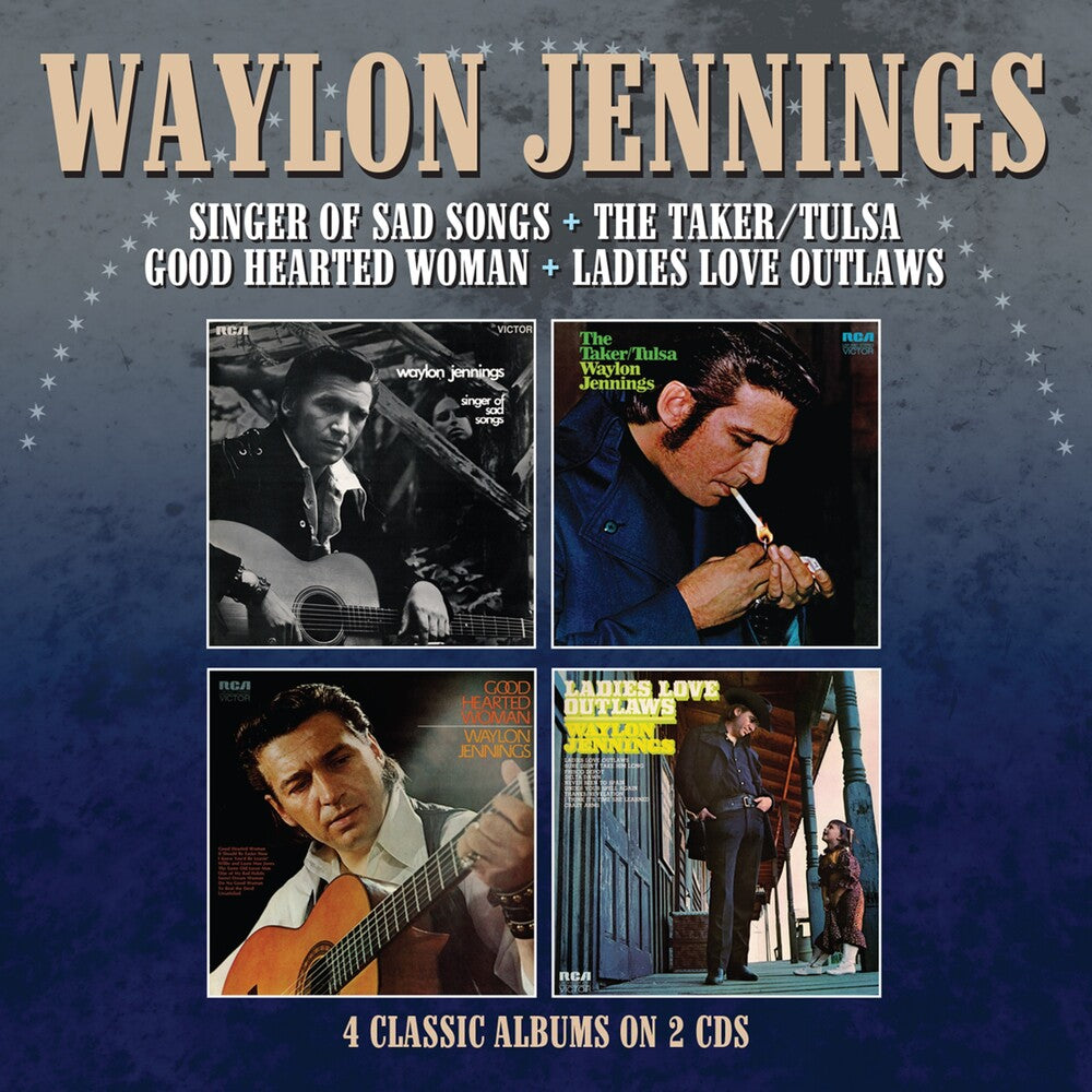 the album cover for Waylon Jennings - Singer Of Sad Songs / Taker-Tulsa / Good Hearted