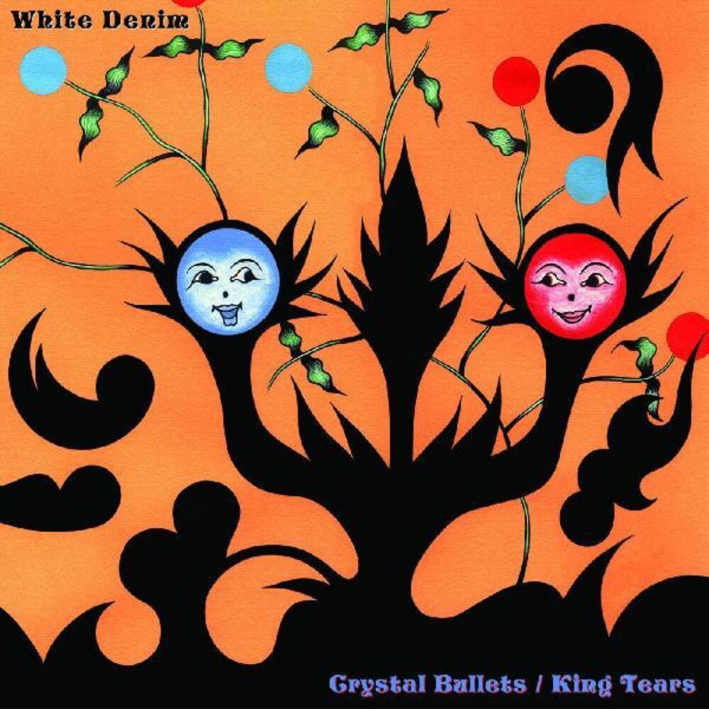 the album cover for White Denim - Crystal Bullets / King Tears (Blue) [Colored Vinyl] (Red)
