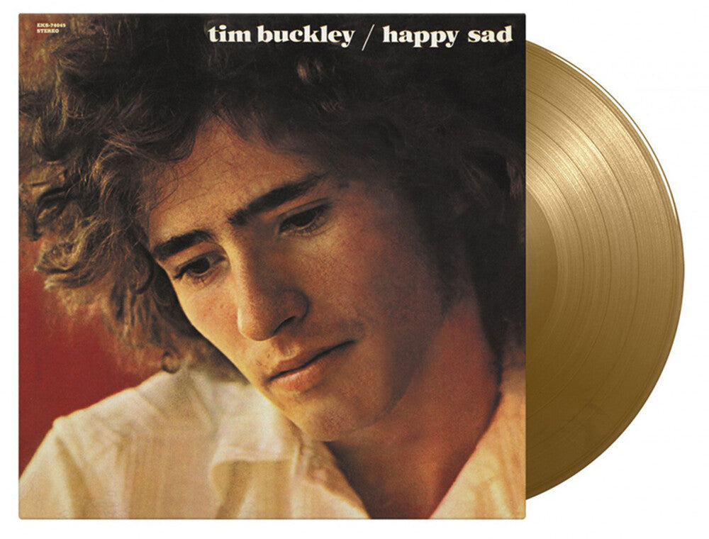 the album cover for Tim Buckley - Happy Sad [Limited 180-Gram Gold Colored Vinyl]