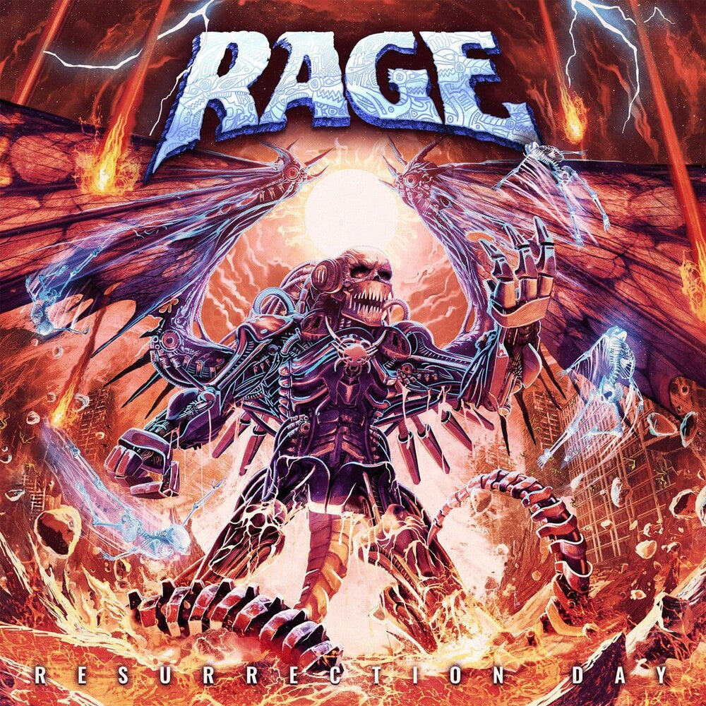 the album cover for Rage - Resurrection Day [Red 2LP]
