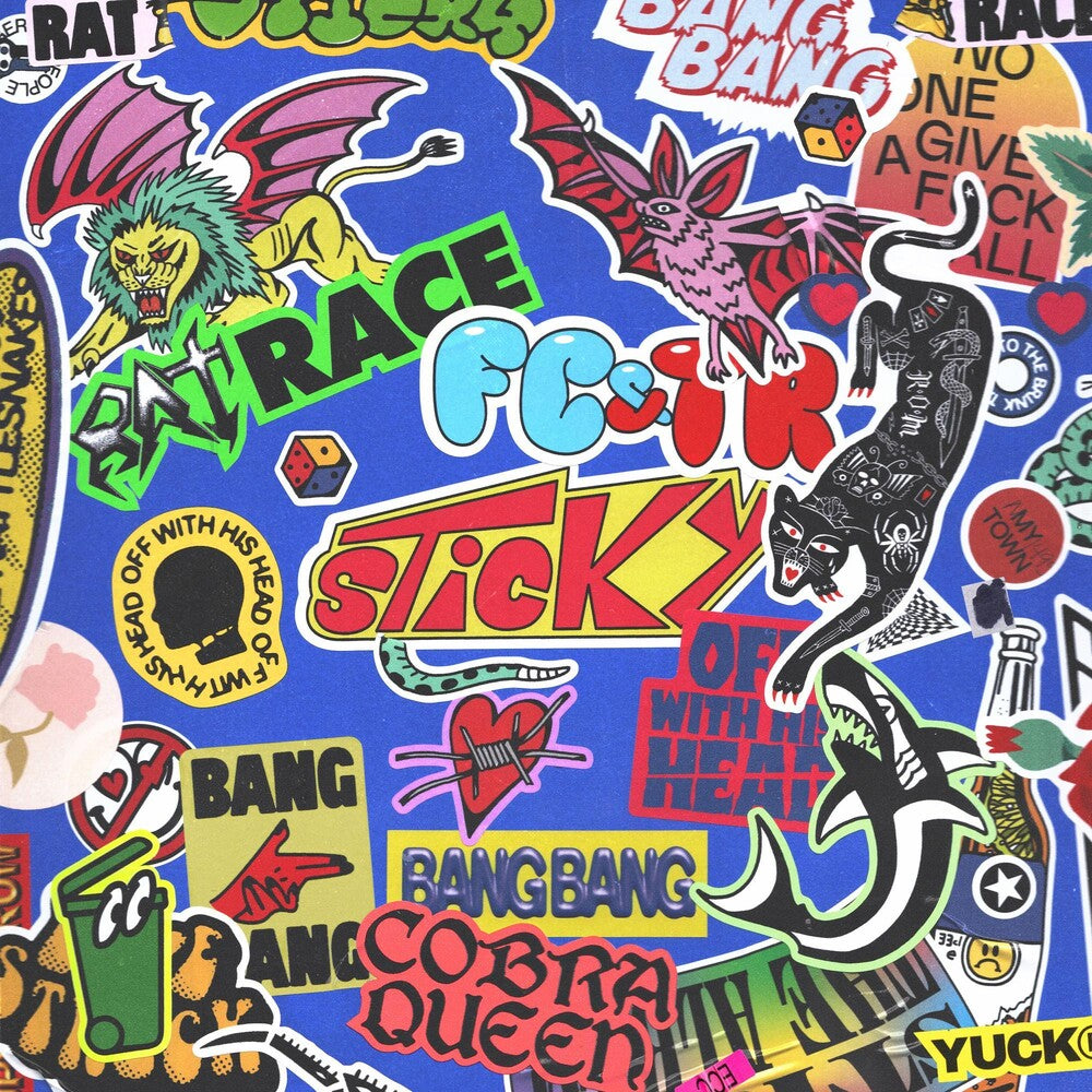 the album cover for Frank Carter & The Rattlesnakes - Sticky [Translucent Blue LP]