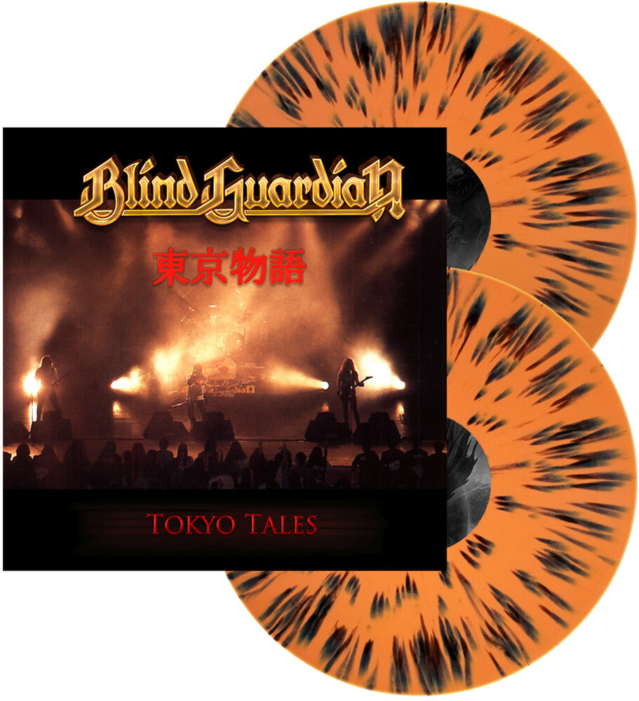the album cover for Blind Guardian - Tokyo Tales [Limited Edition Orange W/Black Splatter 2LP]