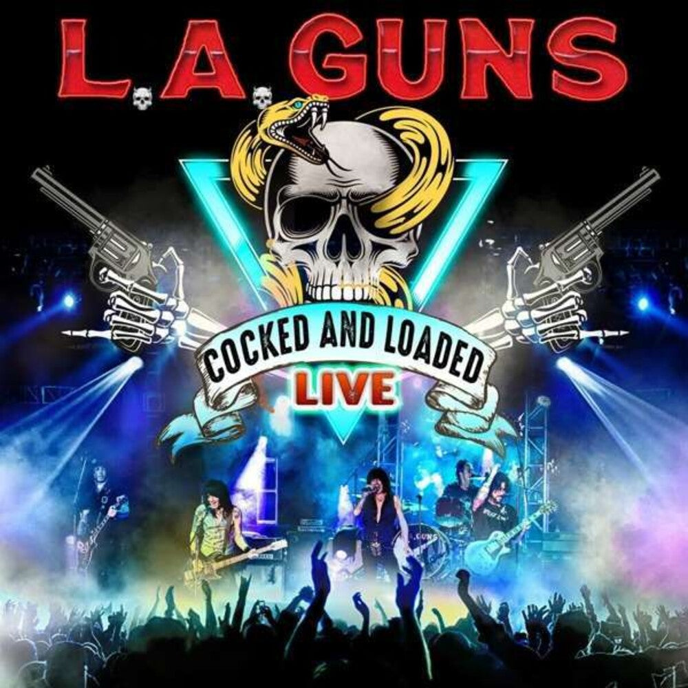 the album cover for L.A. Guns - Cocked and Loaded Live [Red 2LP]