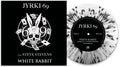 the album cover for Jyrki 69 - White Rabbit (Black & White Splatter) (Blk) [Colored Vinyl]