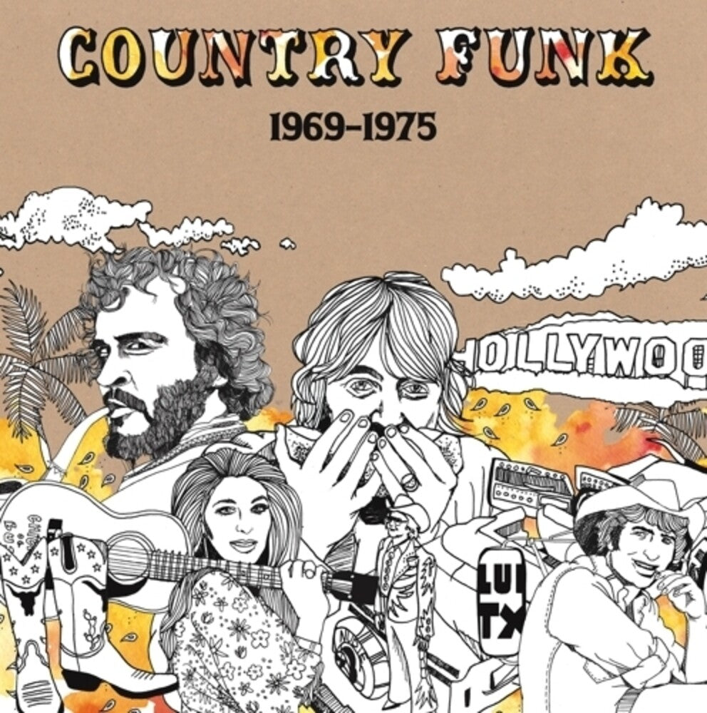 the album cover for Country Funk 1969-1975 / Various (Orange Swirl) - Country Funk 1969-1975 / Various (Orange Swirl)