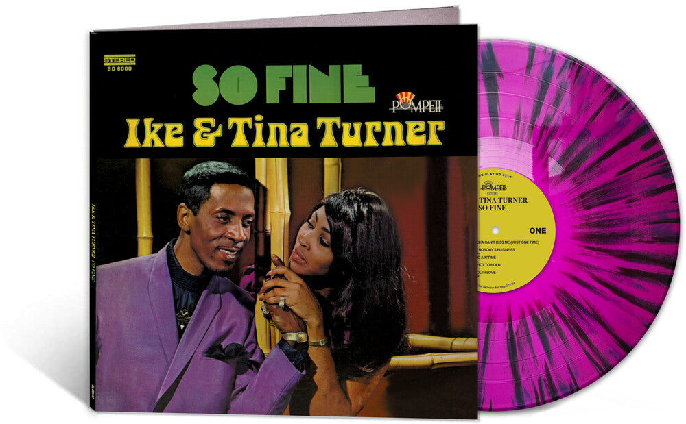 the album cover for Ike Turner  & Tina - So Fine (Purple & Black Splatter Vinyl) (Blk)