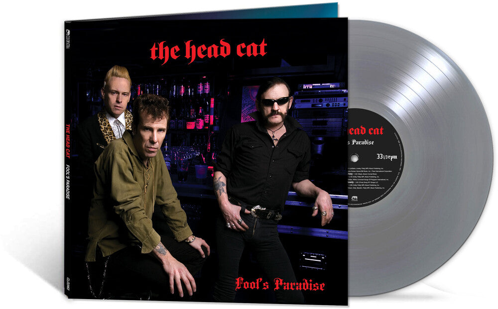 the album cover for Head Cat / Lemmy / Slim Jim Phantom - Fool's Paradise (Silver Vinyl) [Colored Vinyl] (Gate) (Slv)