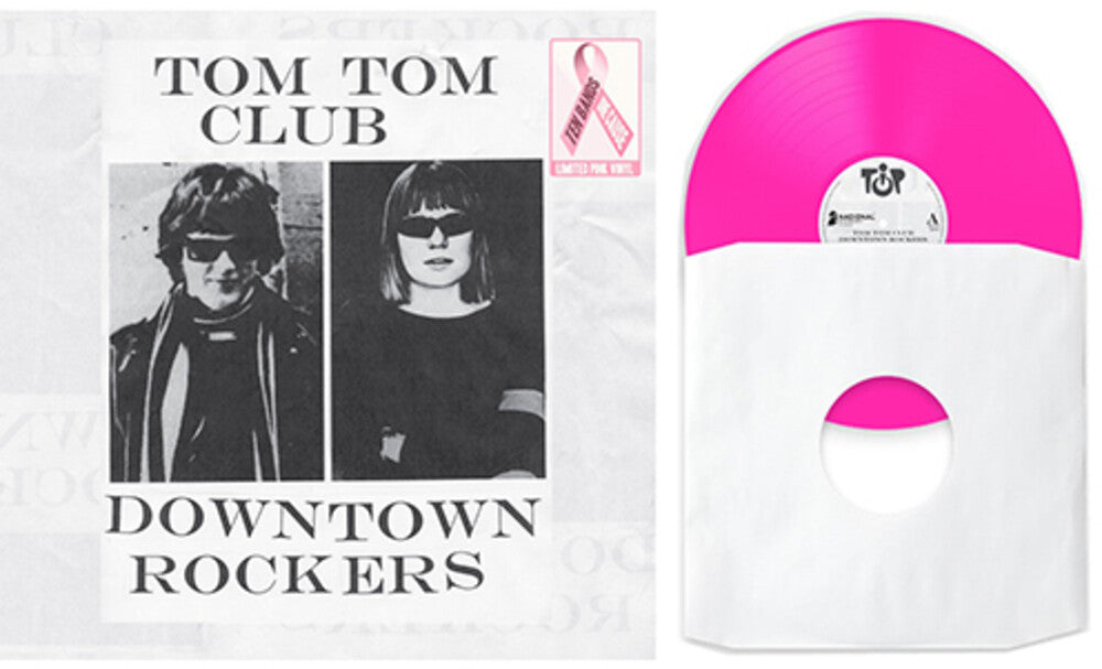 the album cover for Tom Tom Club - Downtown Rockers [Limited Edition Pink LP]