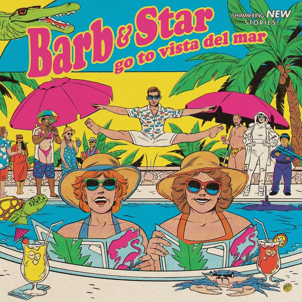 the album cover for Christopher Lennertz  / Taylor,Dara (Colv) (Ogv) - Barb & Star Go To Vista Del Mar [Colored Vinyl] [180 Gram] (Pnk)