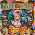 the album cover for Various Artists - Home Alone Christmas [Clear with Red & Green Christmas Party Swirl LP]