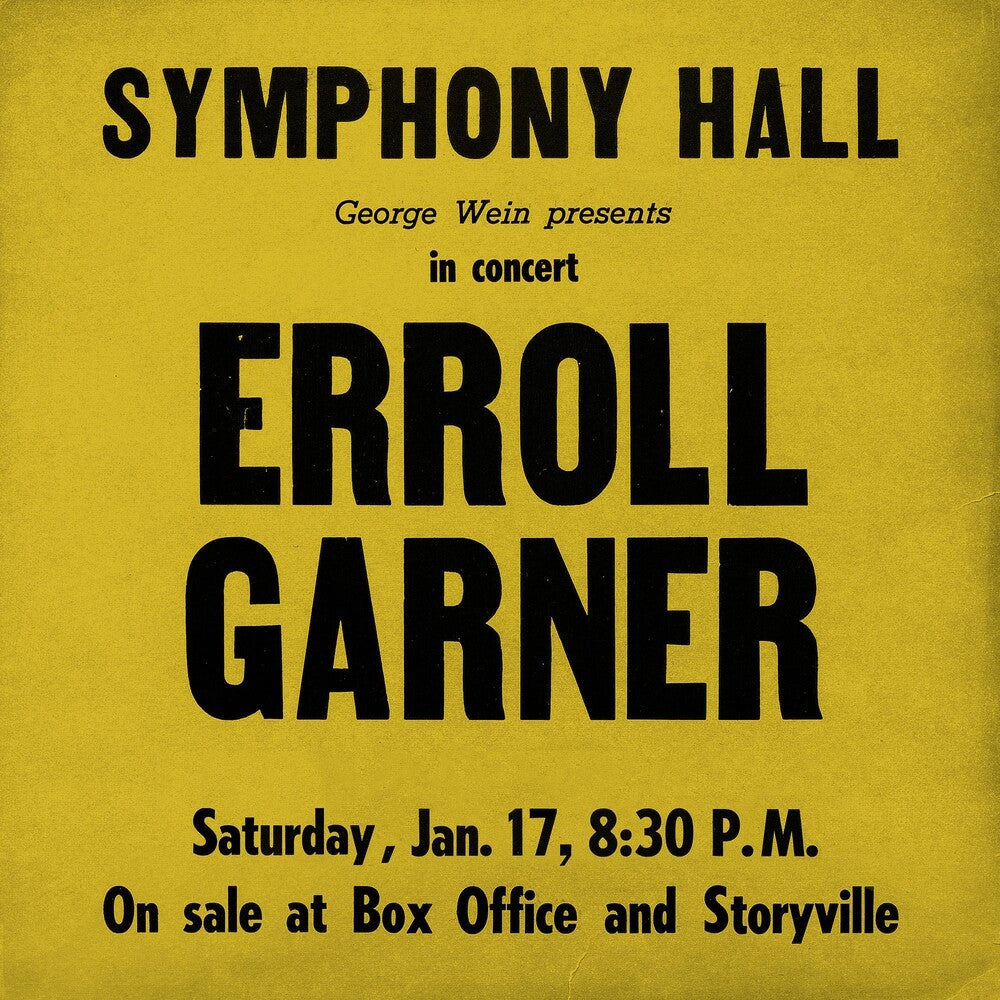 the album cover for Erroll Garner - Symphony Hall Concert [LP]