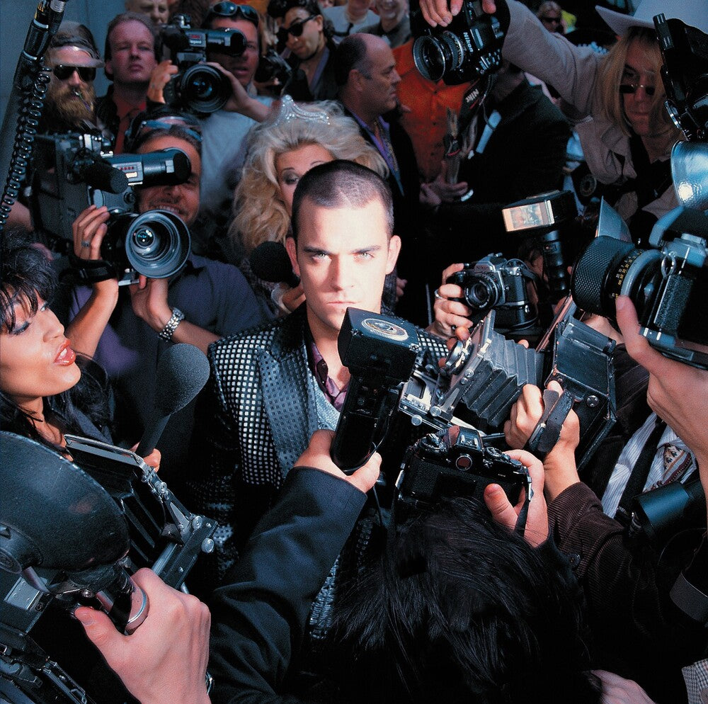 the album cover for Robbie Williams - Life Thru A Lens [LP]
