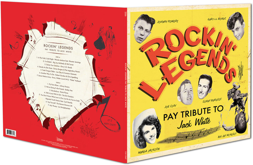 the album cover for Various Artists - Rockin' Legends Pay Tribute To Jack White / Various