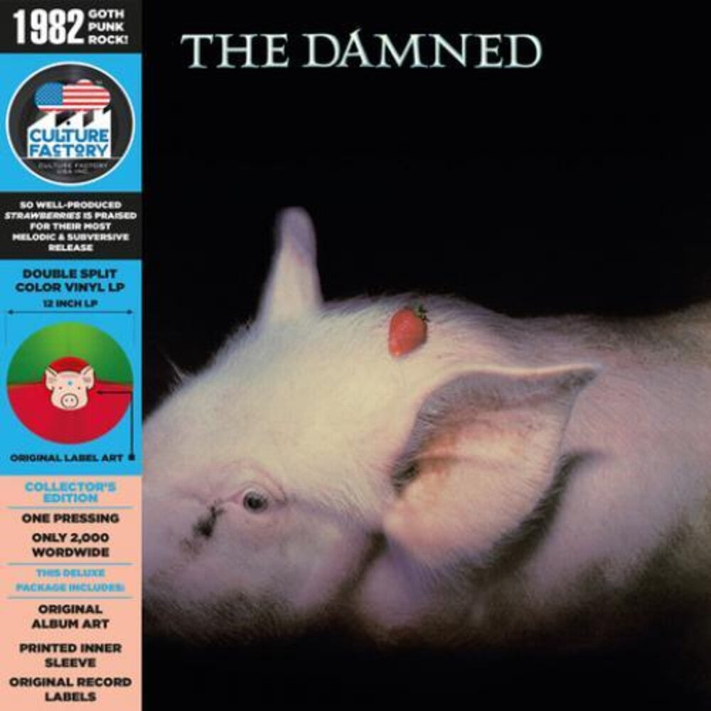 the album cover for The Damned - Strawberries (IEX) (Red & Green Vinyl)