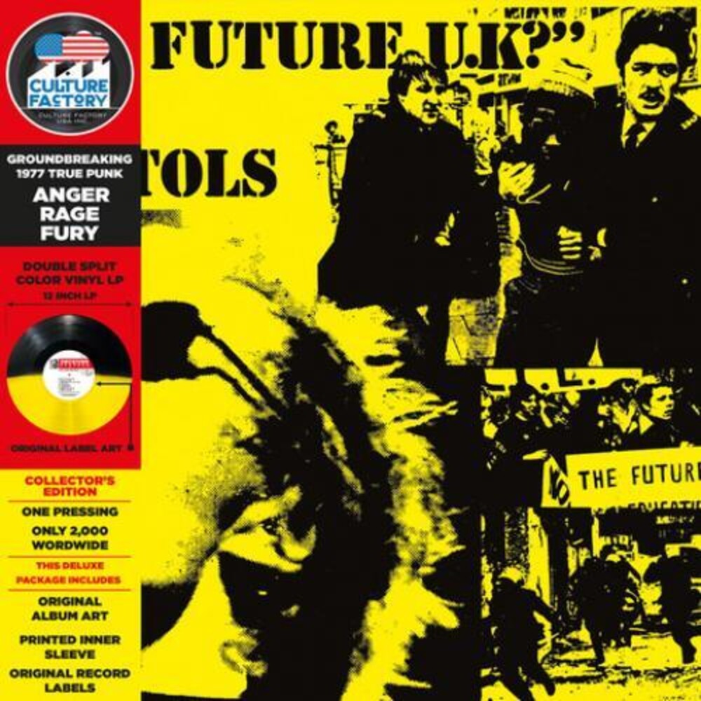 the album cover for Sex Pistols - No Future Uk [Indie Exclusive] (Yellow & Black Vinyl) (Blk)