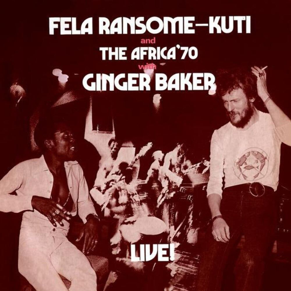 the album cover for Fela Kuti - Fela Live With Ginger Baker [Colored Vinyl] (Gate) (Red)