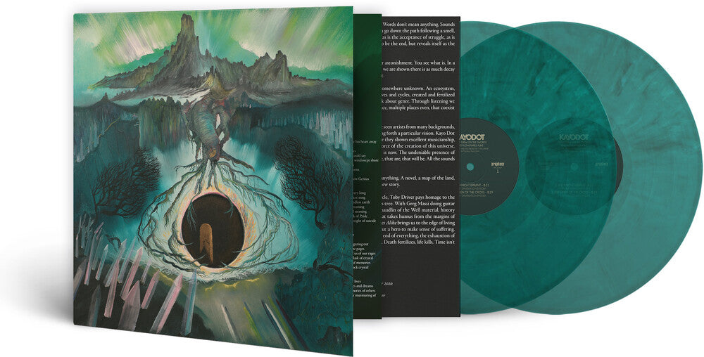 the album cover for Kayo Dot - Moss Grew on the Swords & Plowshares Alike (Green Vinyl)