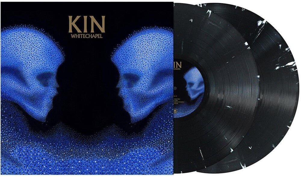 the album cover for Whitechapel - KIN [Indie Exclusive Limited Edition Black w/White Edging Splatter 2LP]