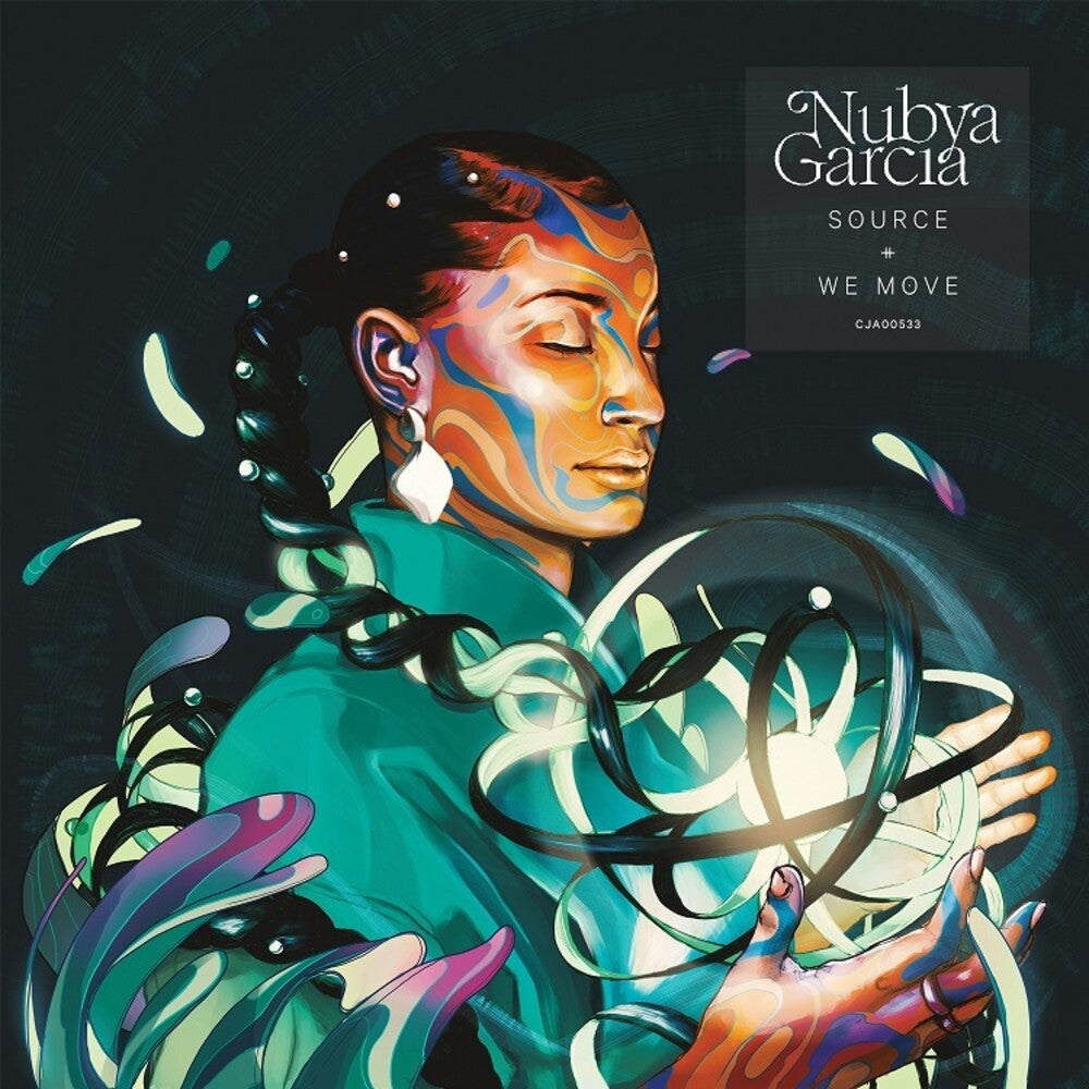 the album cover for Nubya Garcia - SOURCE ⧺ WE MOVE